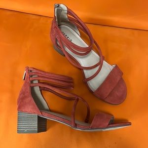 Rust strappy torrid heels 9.5W